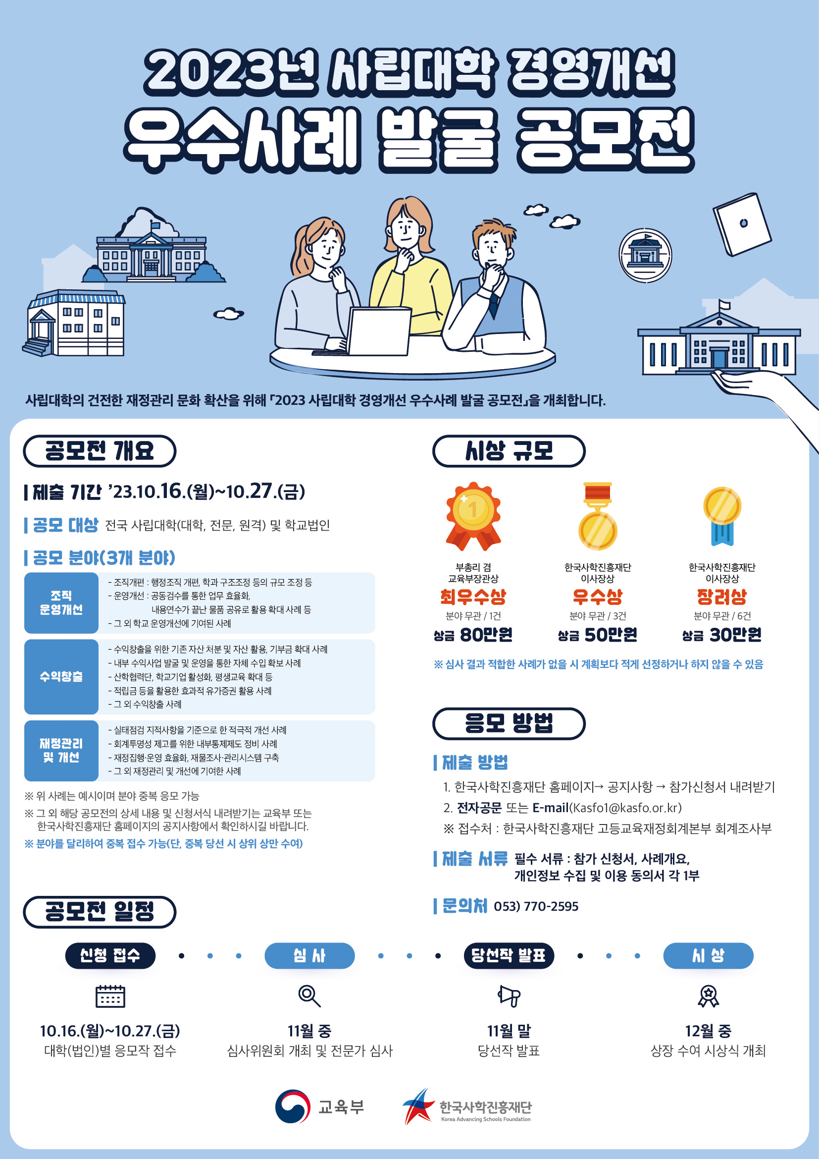 사립대학 경영개선 우수사례 발굴 공모전 안내
