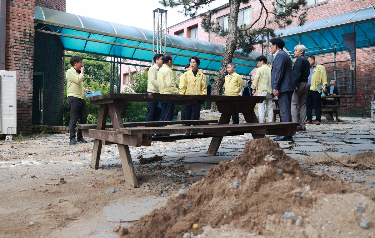집중호우 피해학교 복구 현장 방문