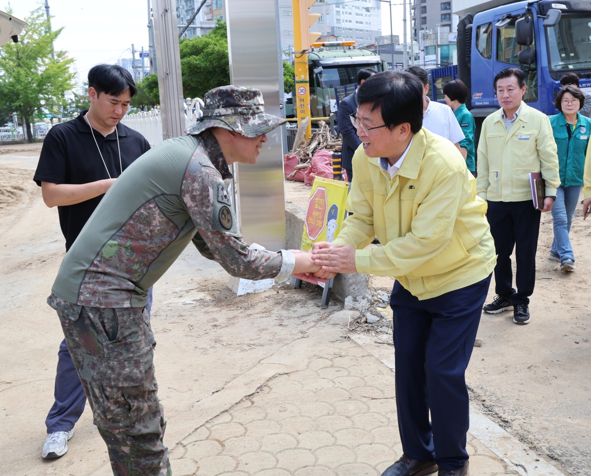 집중호우 피해학교 현장방문