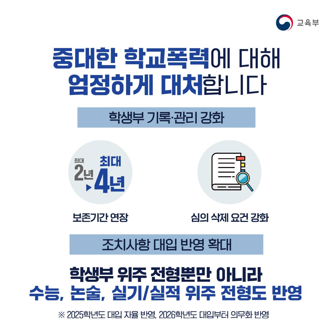 [카드뉴스] 학교폭력 없는 안전하고 정의로운 학교를 만들겠습니다