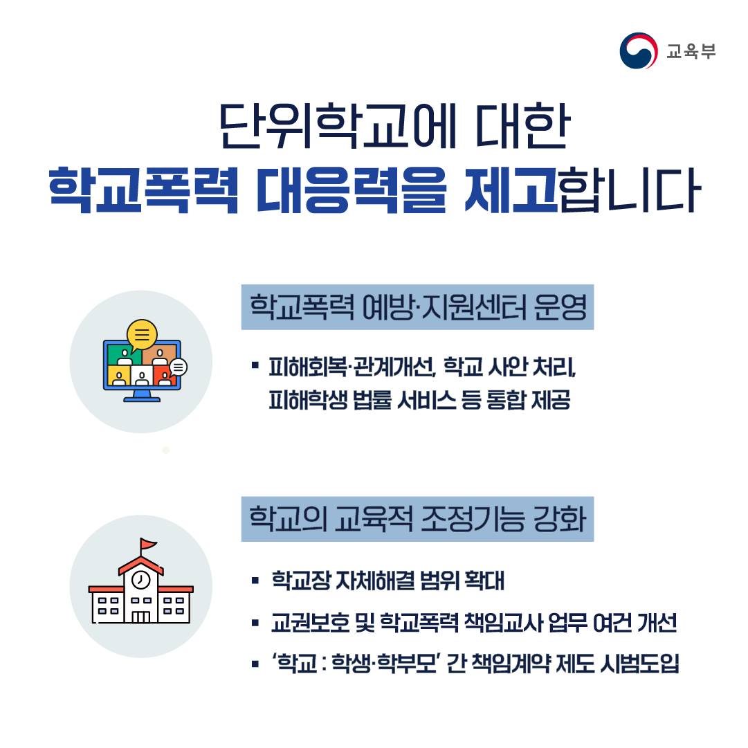[카드뉴스] 학교폭력 없는 안전하고 정의로운 학교를 만들겠습니다