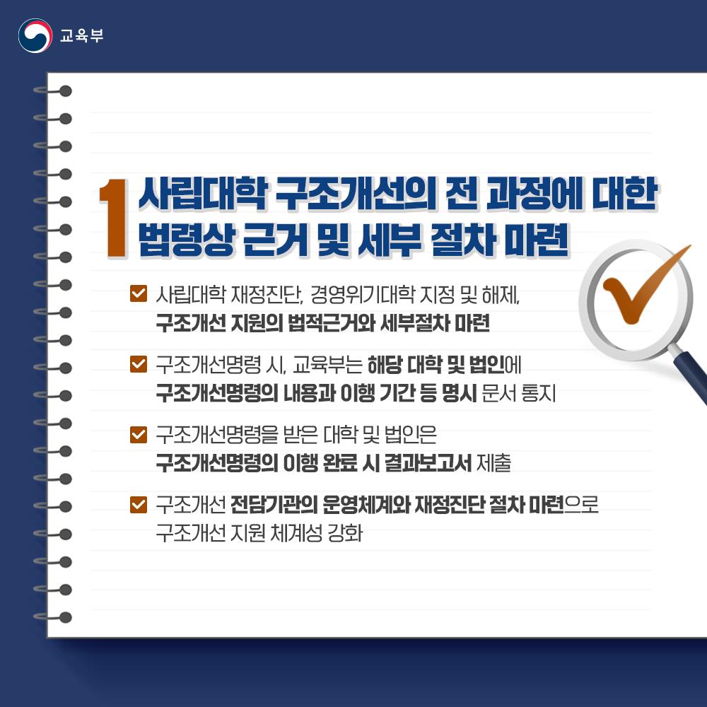 [카드뉴스] 「사립대학구조개선법 시행령」 제정안 심의·의결
