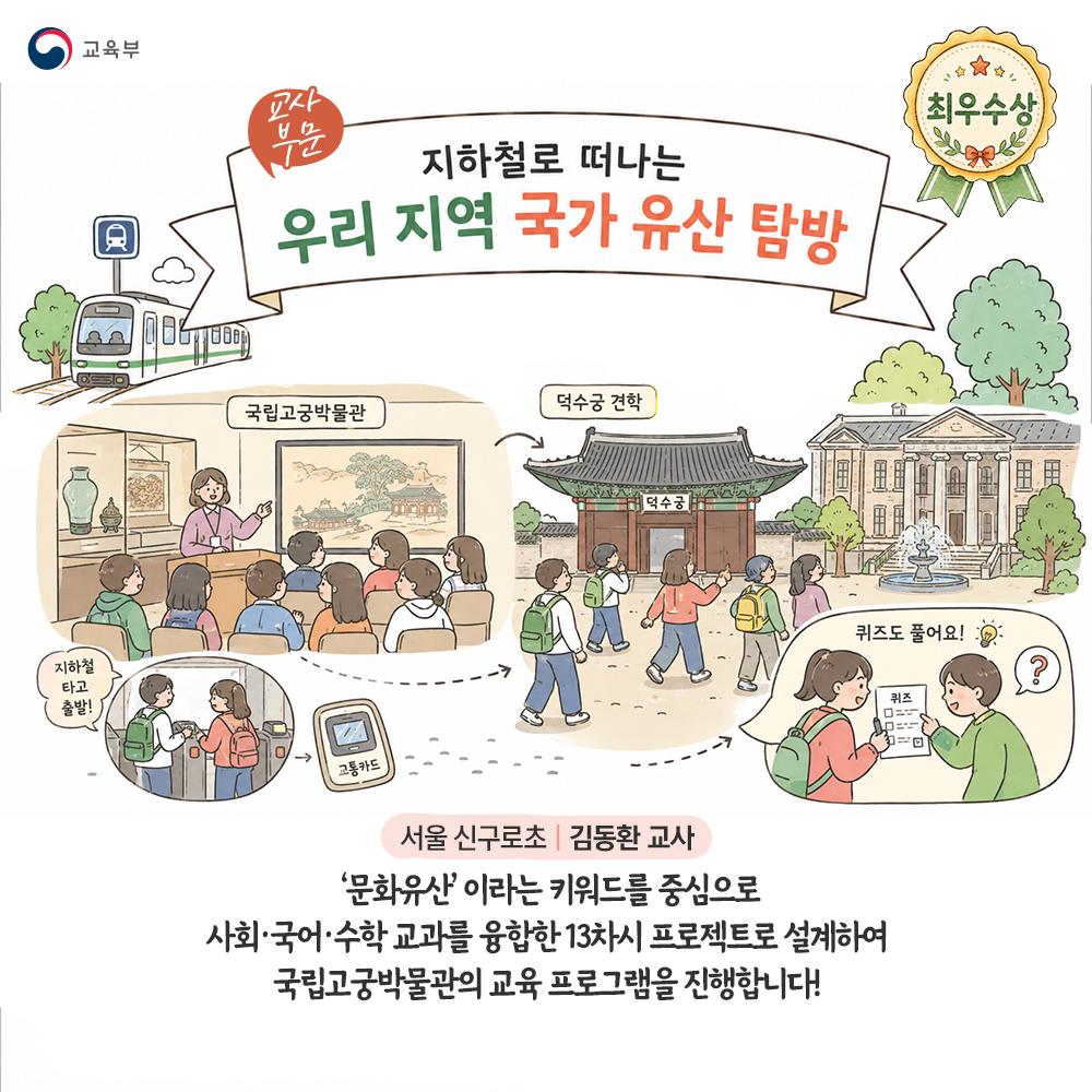 [카드뉴스] 2026년 현장체험학습 우수사례 공모전 수상작 발표